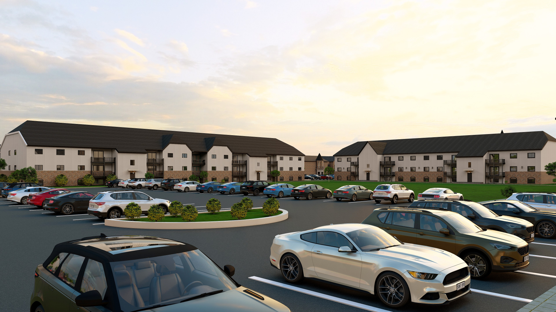 Resident parking and building facades
